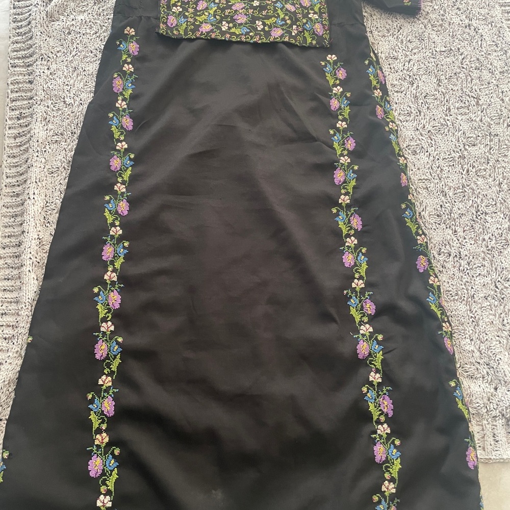 Vintage Palestinian thobe kaftan abaya caftan boho dress